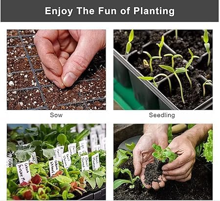 Trays for hydroponics, seed germination trays, plastic seedling growth trays, thick seedlings, 5 pieces. Choose the sizes that suit you. 72 cells, black color.