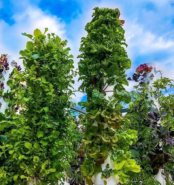 Tower Garden Planting Vertical, Mixed Materials,20 Hole Planting Tower