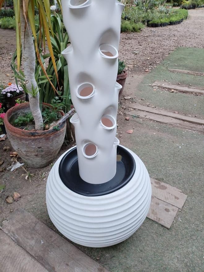 Vertical Agriculture Tower, Cultivation Tower by 39 Holes, Aquaponic, 6 Inch