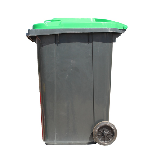 240 liter black trash can