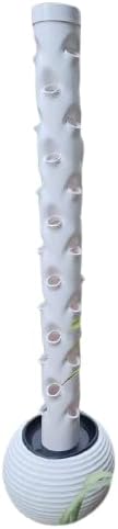 Vertical Agriculture Tower, Cultivation Tower by 39 Holes, Aquaponic, 6 Inch