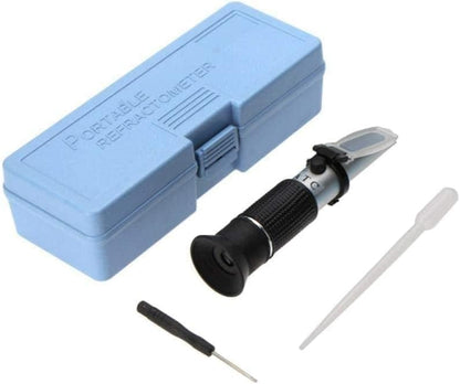 Device for measuring the sugar content in fruits, beverages, juices, jams, and syrups, silver
