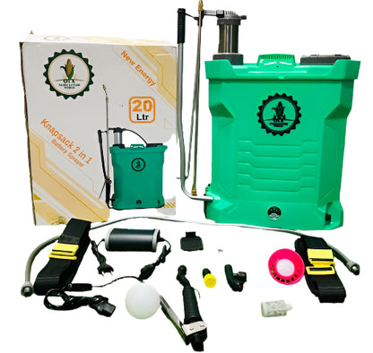 Olex battery-powered sprayer, stainless steel, 2-in-1, electric and manual