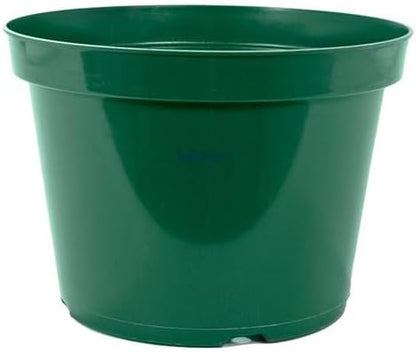 Green Plastic Flower Pots Set, Durable and Lightweight, Perfect for Flower Seedlings and Small Plants, Indoor and Outdoor Use, Plant Pot, Value Pack of 4, 18cm, Modern Design - Green.