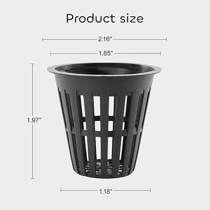 Grow Net Cup, Reusable Grow Net Cups for Garden, Plastic Garden Mesh Planting Cups, Baskets, Heavy Duty Pond Plants (10 ,Black)