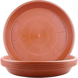  صحن نباتات 45سم باللون الطيني للديكور مجموعة 5 أوعية احمر