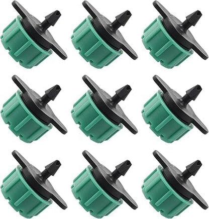 Sprinkler, Drip Irrigation Adjustable Flow, Mini Bubble Dripper, Drip Irrigation Dripper on Barbed) for Mini Drip Irrigation System with Anti-Clogging Purifier, Green (100, Green)