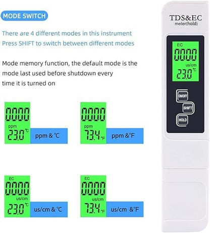 جهاز على شكل قلم 3 في 1 لقياس جودة المياه
