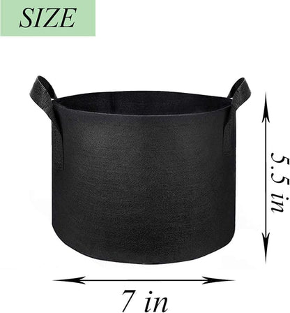 1 Gallon Grow Bags, Heavy Duty Thick Fabric Pots with Reinforced Handles, Fabric Pots for Planting Vegetables and Fruits, (10 Pack)