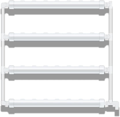 RANZIX Hydroponic Site Grow Kit, 36 Sites, 4 Tubes Earthless Plant Growing Systems, and Flow Deep Water Culture Gardens with Pump for the Educational Hydroponics System (C-36 Holes)