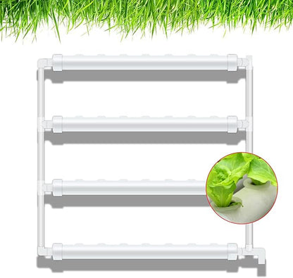 RANZIX Hydroponic Site Grow Kit, 36 Sites, 4 Tubes Earthless Plant Growing Systems, and Flow Deep Water Culture Gardens with Pump for the Educational Hydroponics System (C-36 Holes)