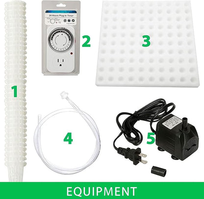 RYFT Ryan Hydroponic Grow Kit 1 Layers 36 Holes Plant Sites,Hydroponic Planting Equipment, Hydroponics Growing System, Vegetable Tool Grow Kit Includes Water Tube, Timer