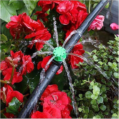 Sprinkler, Drip Irrigation Adjustable Flow, Mini Bubble Dripper, Drip Irrigation Dripper on Barbed) for Mini Drip Irrigation System with Anti-Clogging Purifier, Green (50, Green)