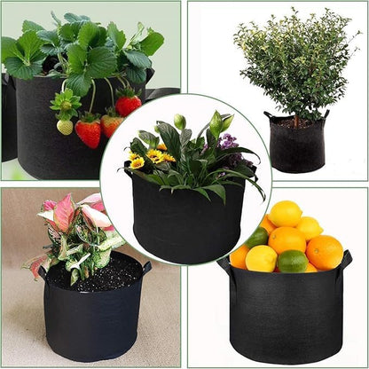 10 Gallon Grow Bags, Heavy Duty Thick Fabric Pots with Reinforced Handles, Fabric Pots for Planting Vegetables and Fruits, (5 Pack)
