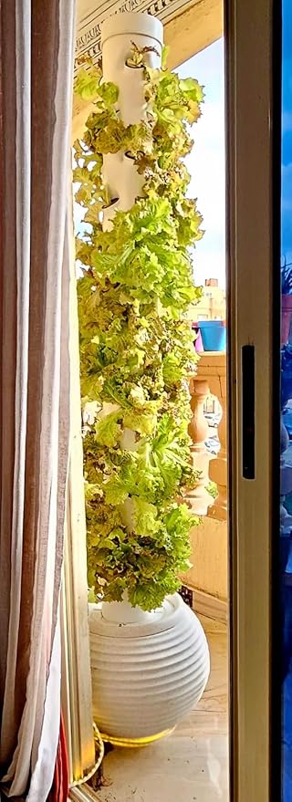 Vertical Agriculture Tower, Cultivation Tower by 39 Holes, Aquaponic, 6 Inch