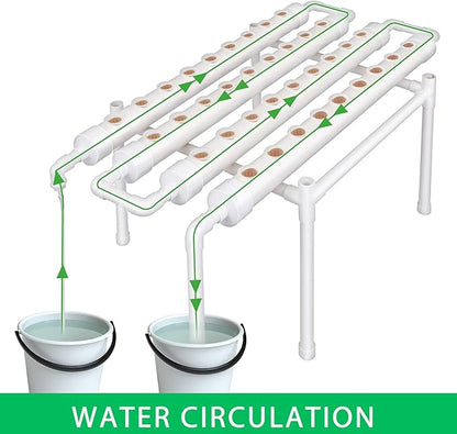 RYFT Ryan Hydroponic Grow Kit 1 Layers 36 Holes Plant Sites,Hydroponic Planting Equipment, Hydroponics Growing System, Vegetable Tool Grow Kit Includes Water Tube, Timer